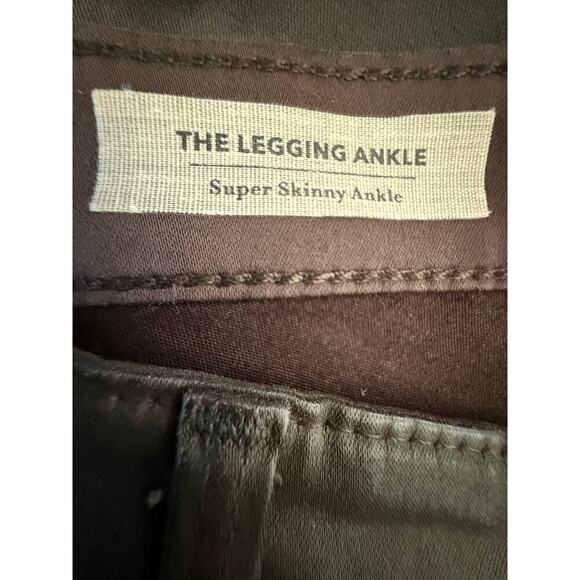 AG Adriano Goldschmied Legging Ankle Super Skinny Ankle Brown Coated Jean 29R - Picture 8 of 11
